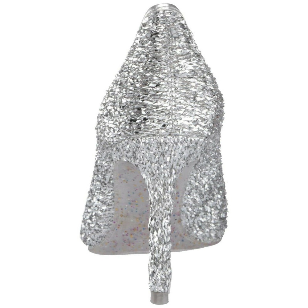NIB Katy Perry Sz 6M THE SISSY Dressy Silver Glitter Shoes Pumps - Picture 7 of 10